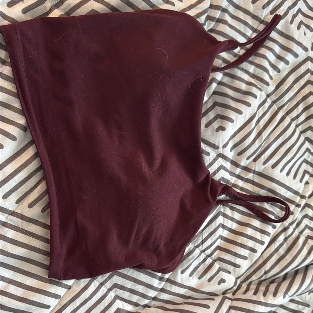 Burgundy Crop Top
